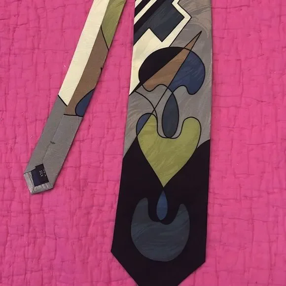 Bob Belmont vintage Olympian Colorful Abstract Ties ( set of 2)
